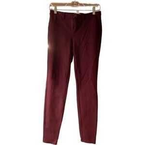Lauren Conrad Womens Burgundy Pants Size 4 Casual Wear Rayon Nylon Spandex